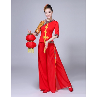 2026新款秧歌服中国风民族舞蹈服装成人演出服女中老年广场舞
