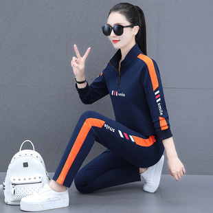 2026新款秋冬时尚休闲女款户外运动常规套装喜气妈妈广场舞大