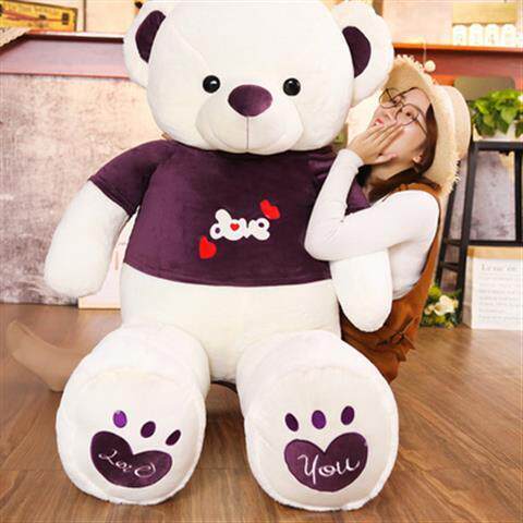 big teddy bear plush toy cuddle bear girl panda doll