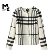 显瘦中年妈妈时尚 M2折扣店秋冬新款 宽松大码 羊毛大衣毛呢外套