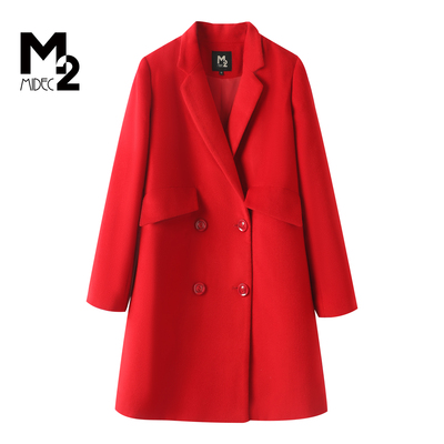 M2羊毛毛呢长款大衣通勤