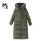 超长过膝羽绒服 M2折扣店妈妈大毛领连帽保暖外套长款 断码 清仓