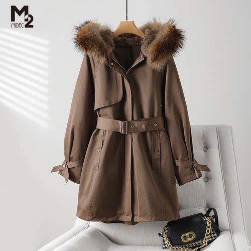 中长款连帽派克服断码清仓