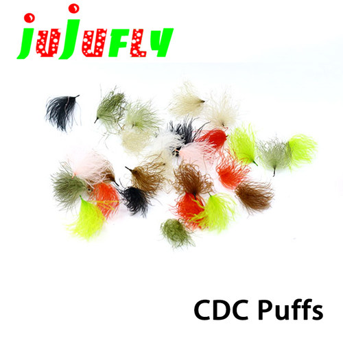 飞钓饵 飞蝇钩绑制材料 CDC Puffs 鸭屁股毛 干式毛钩 羽毛绑材