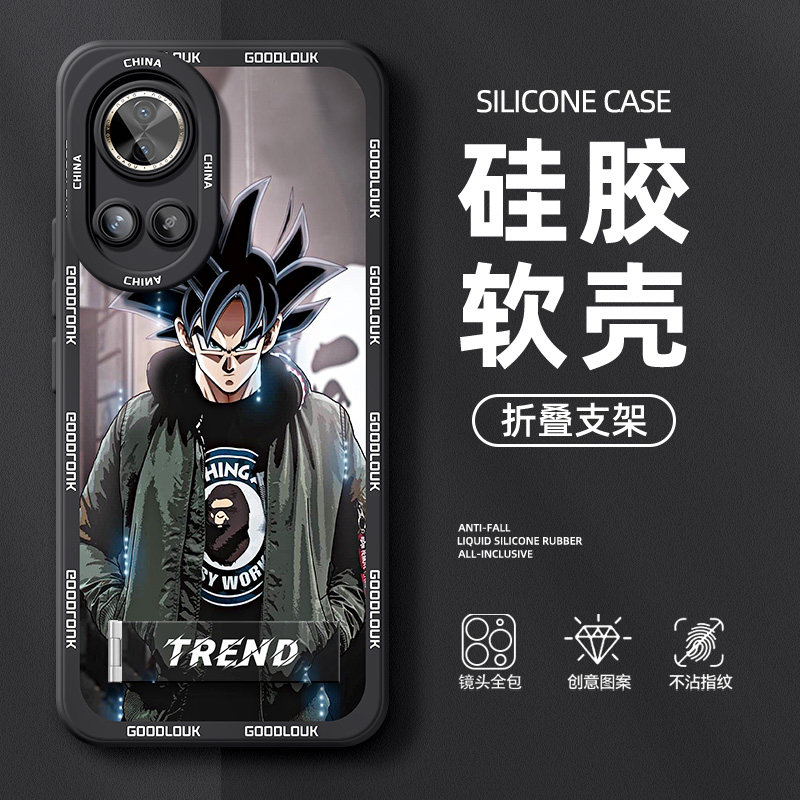 适用于华为nova13手机壳12Pro折叠支架10潮牌卡通9皮卡丘HiNova12se硅胶11软壳7全包防摔8男6外壳新款5保护套