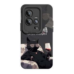 适用于vivo iqoo11手机壳Pro潮牌卡通10天使眼9液态硅胶软壳8男7外壳iq00全包防摔2023新款搞钱上瘾保护套