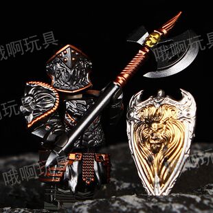 中古游戏魔兽第三方人仔荣耀战魂霍顿战士乐骑士高人仔拼装玩具
