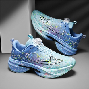 太仓运动鞋碳板跑鞋男童秋季旋转纽扣男鞋青少年学生超轻减震鞋