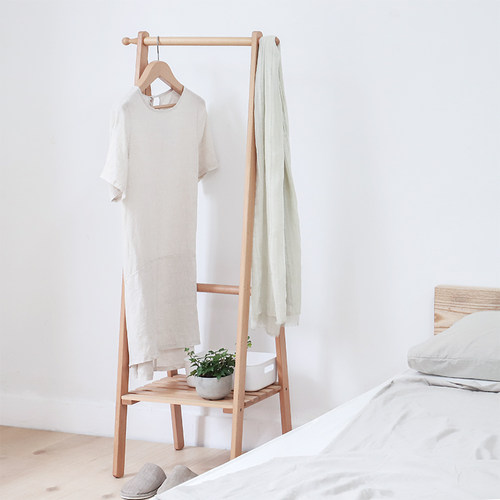 实木落地小户型迷你挂衣架