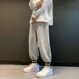 束脚条纹边高级感裤子休闲卫裤男411-1-k188-p35，男装休闲裤，星座410-2