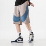 2022短裤夏季冰丝凉感潮流休闲五分裤沙滩中裤子411-1-k1811-p33，男装休闲裤，星座410-2