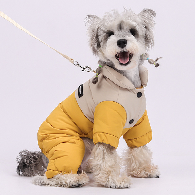 狗狗衣服秋冬装羽绒棉棉衣小型犬雪纳瑞比熊泰迪保暖防寒四脚棉袄
