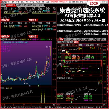 2026AI首板共振2.0集合竞价抓涨停热点板块打板技术强势选股系统