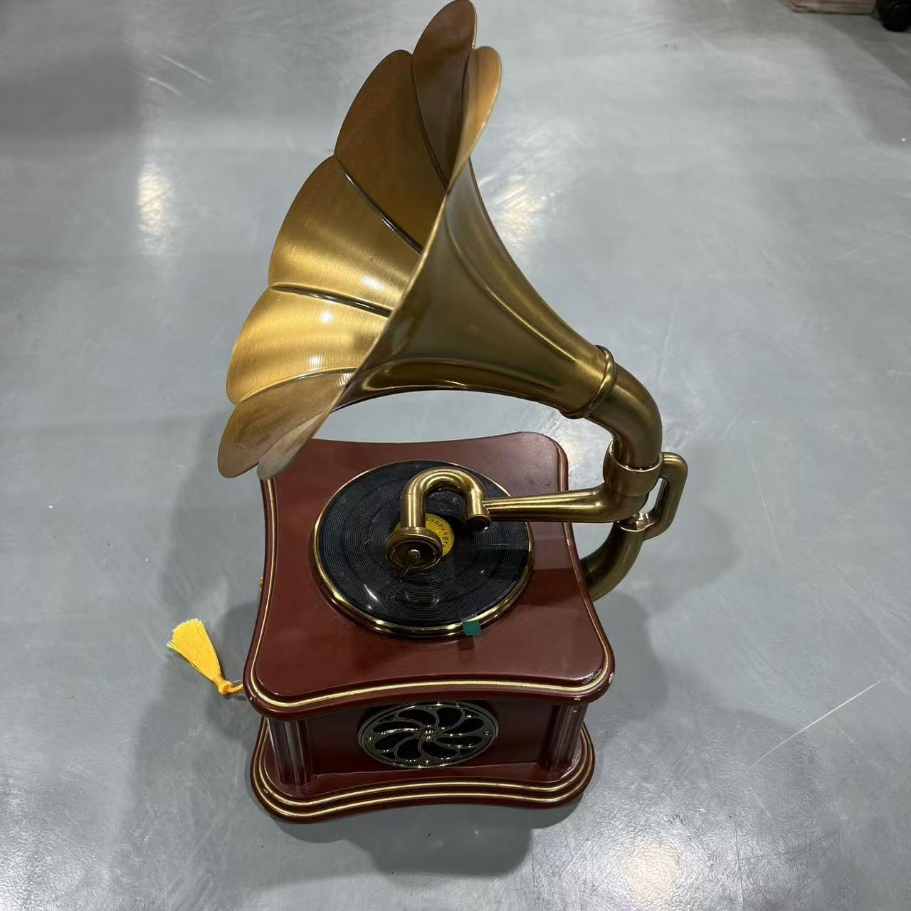 复古大喇叭留声机蓝牙小音响香薰迷你音箱创意欧式家居饰品摆件