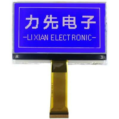 大尺寸COG点阵屏蓝底白字液晶屏