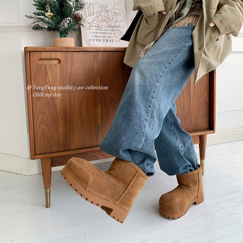 冬季氛围感！丑萌大头雪地靴