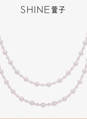 SHINE萱子蔓塔玫瑰双层毛衣链