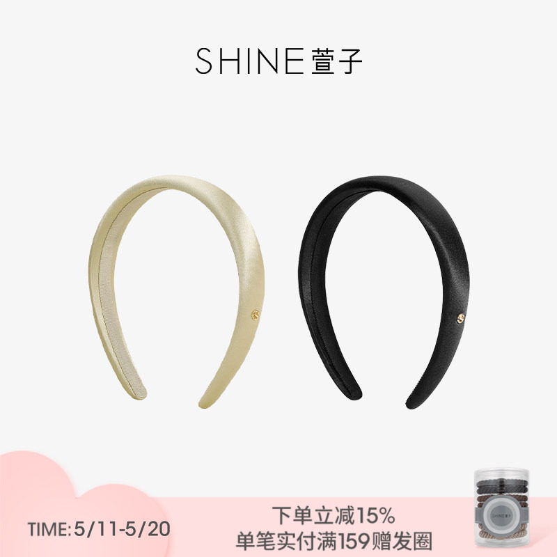 SHINE萱子饰品真丝发箍简约宽边发卡女百搭生日礼物早春配色