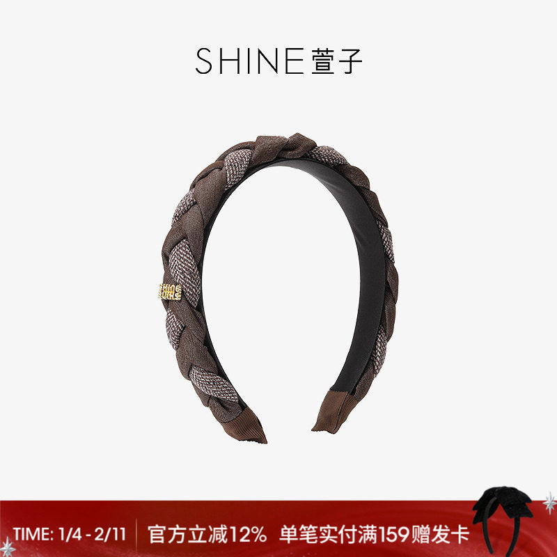 SHINE萱子饰品时髦编织发箍复古拼色麻花发卡高颅顶神器秋冬发饰,饰品/流行首饰/时尚饰品新,发饰,淘宝优惠券,粉丝福利购,淘宝优惠卷