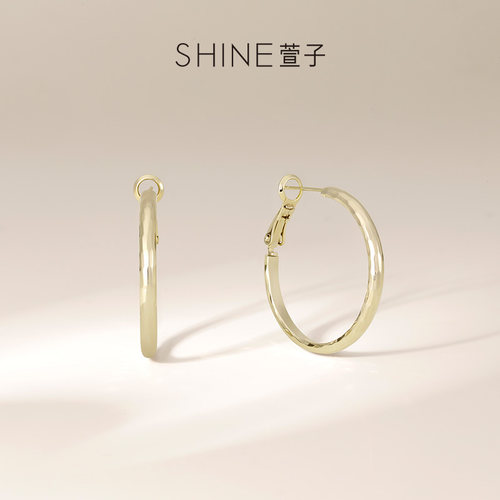 【权权直播专属】SHINE萱子饰品时尚百搭耳圈简约极简风金属耳环