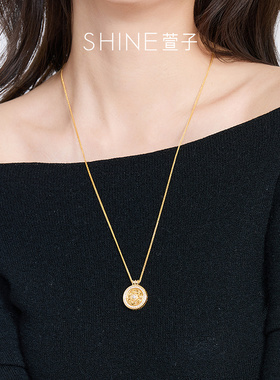 SHINE萱子精致奢华罗盘毛衣链