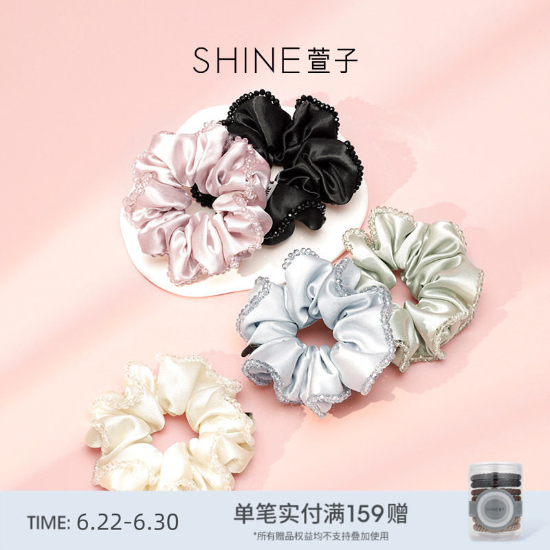 SHINE萱子饰品晨露晶语系列璀璨发圈多巴胺色发绳约会穿搭