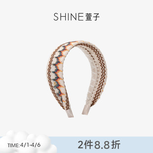 SHINE萱子饰品原野牧歌系列民族风花纹宽边发箍波嬉风钩针发卡