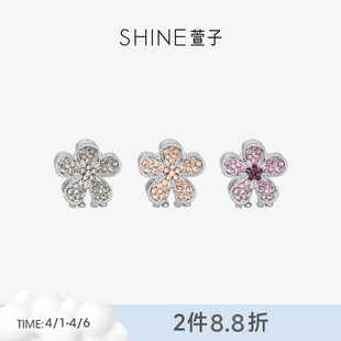 SHINE萱子饰品甜美精致花朵小抓夹女璀璨闪耀侧边发夹刘海碎发夹