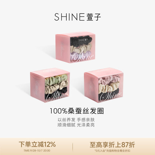 SHINE萱子饰品真丝系列简约气质大肠发圈小多巴胺皮筋发圈发饰