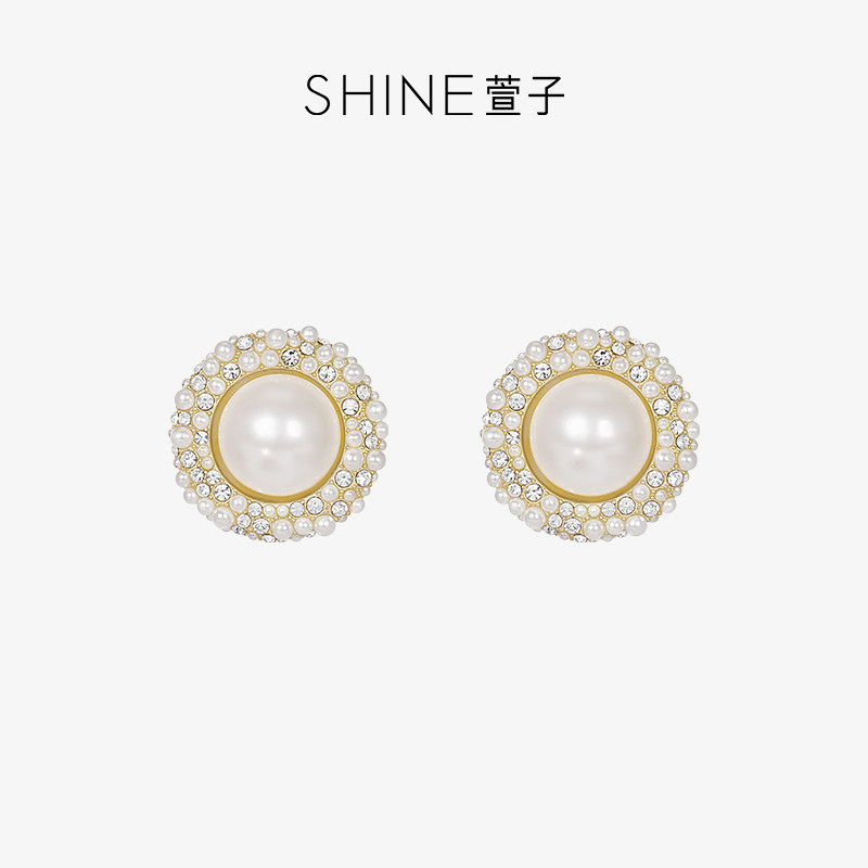 【七七酱直播间】SHINE萱子饰品优雅复古百搭珍珠耳钉甜美精致耳,饰品/流行首饰/时尚饰品新,耳环,淘宝优惠券,粉丝福利购,淘宝优惠卷