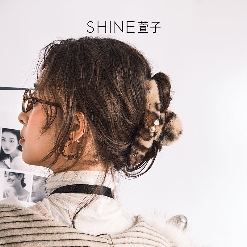 【七七酱直播间】SHINE萱子饰品灵豹猎影系列复古时髦毛绒豹纹抓,饰品/流行首饰/时尚饰品新,发饰,淘宝优惠券,粉丝福利购,淘宝优惠卷