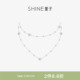 SHINE萱子饰品蔓塔玫瑰系列紫色珍珠叠戴项链生日礼物早春配色