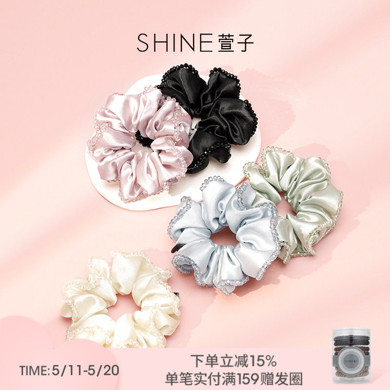 SHINE萱子饰品晨露晶语系列璀璨发圈多巴胺色发绳520约会穿搭