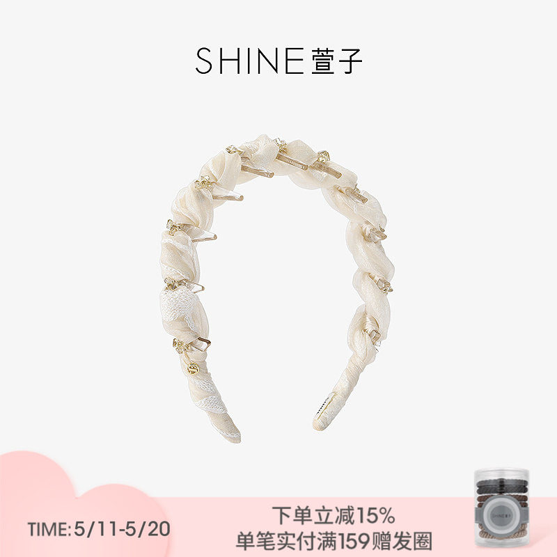 SHINE萱子饰品兰境新生系列优雅扭结齿梳发箍氛围感520约会穿