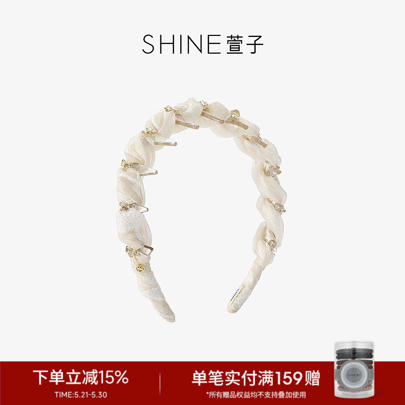 SHINE萱子饰品兰境新生系列优雅扭结齿梳发箍氛围感约会穿搭