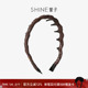 SHINE萱子饰品海盐可可系列简约百搭齿梳发卡皮质高颅顶神器