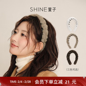 会员立减 SHINE萱子饰品多色雾绒系列毛绒齿梳发卡女氛围感发箍