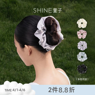 SHINE萱子饰品糖霜珠光系列优雅缎面珍珠大肠发圈发绳早春配色