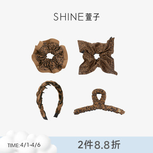 SHINE萱子饰品摩登豹影系列时髦豹纹发箍女齿梳发卡高颅顶发圈