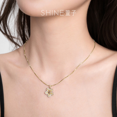 SHINE萱子渐变香槟撞色女项链