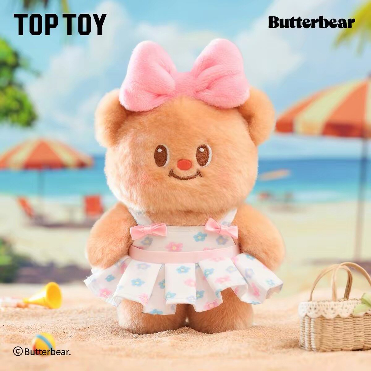 正版TOPTOY黄油小熊百变橱窗盲盒潮玩具毛绒挂件女生日小礼物公主