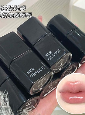 口红唇釉镜面水光裸色系橘红色豆沙棕红色学生适合素颜淡妆口红