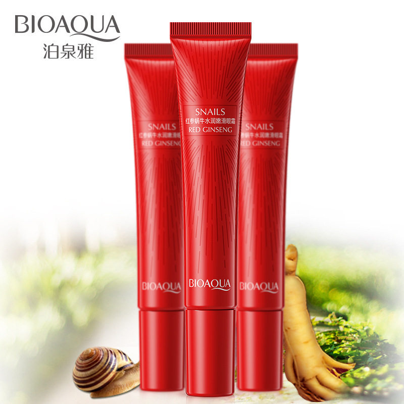 红参蜗牛眼霜女滋润去淡化眼纹细纹黑眼圈眼袋紧致抗皱抗衰老男士