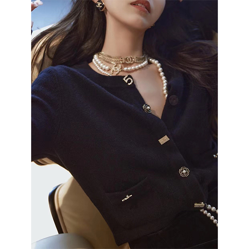 高级感小香风针织开衫女装秋季2025新款气质漂亮软糯毛衣外套上衣