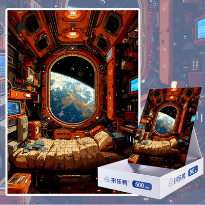 拼乐鸭航天空间站500片益智拼图