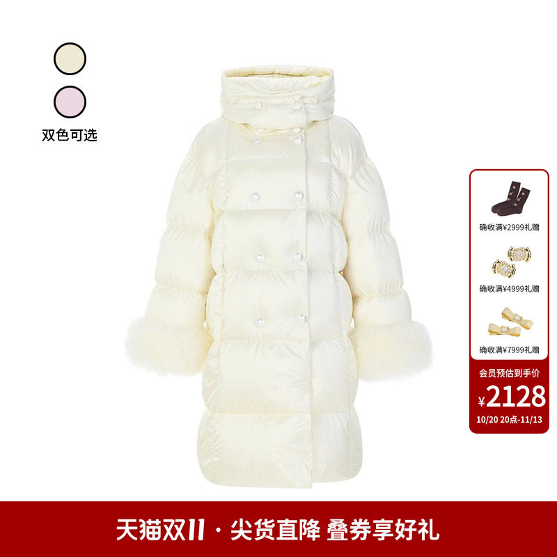 lefame拉飞姆冬季时尚泡芙加厚外套中长款羽绒服女设计感好看