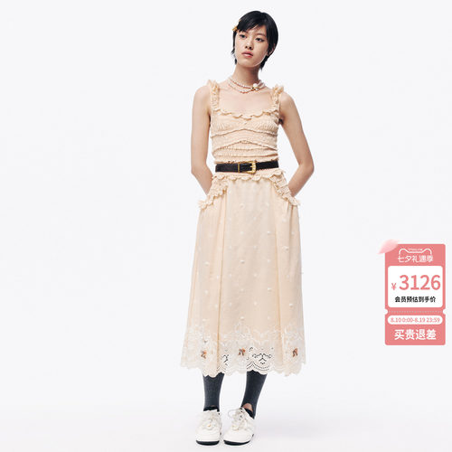 lefame拉飞姆2026夏季新款时尚洛可可波嬉田园风连衣裙长裙女气质