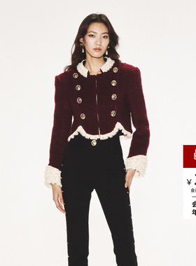 lefame拉飞姆军旅风法式名媛氛围感双排扣外套