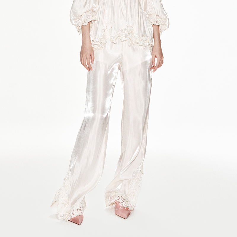 阔腿裤lefame长款裤子