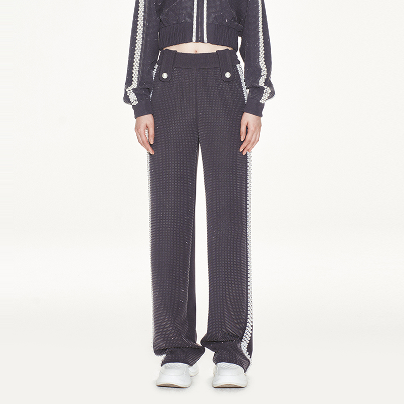 自然腰运动风格lefame长款裤子